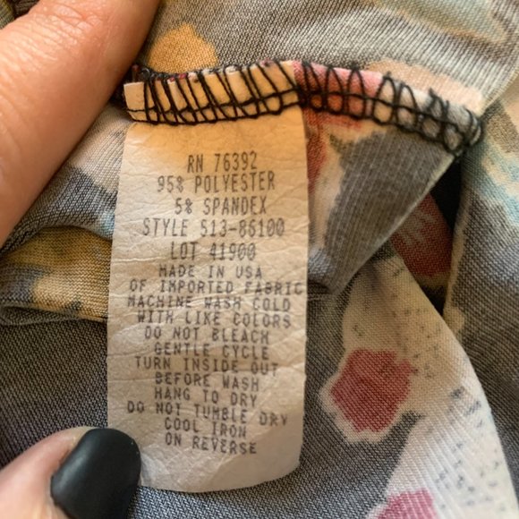 Olivia Matthew Long Sleeve Black Floral Dress with Bell Ruffle Sleeves S… - Picture 7 of 8